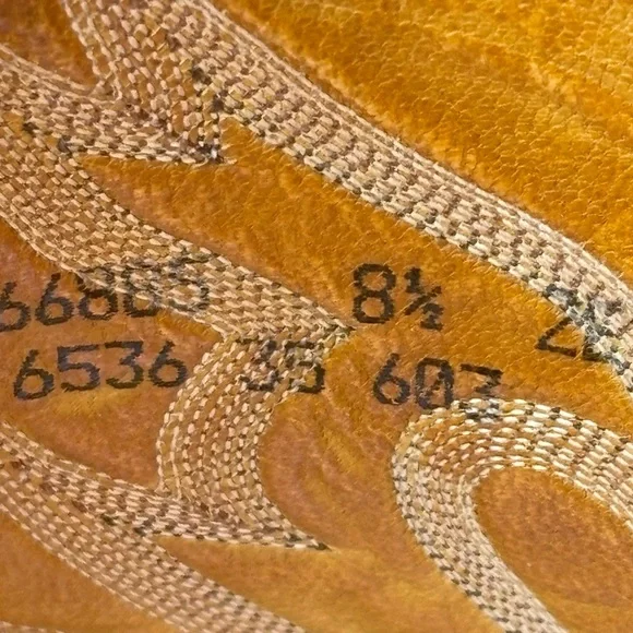 Nocona Men's Brown Bullhide Leather Western Cowboy Boots Sz 8.5EE Wide - Picture 7 of 9